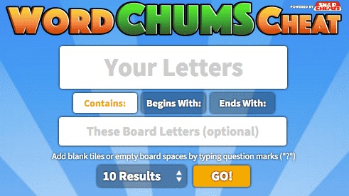 <small><small>Cheat for </small></small>Word Chums